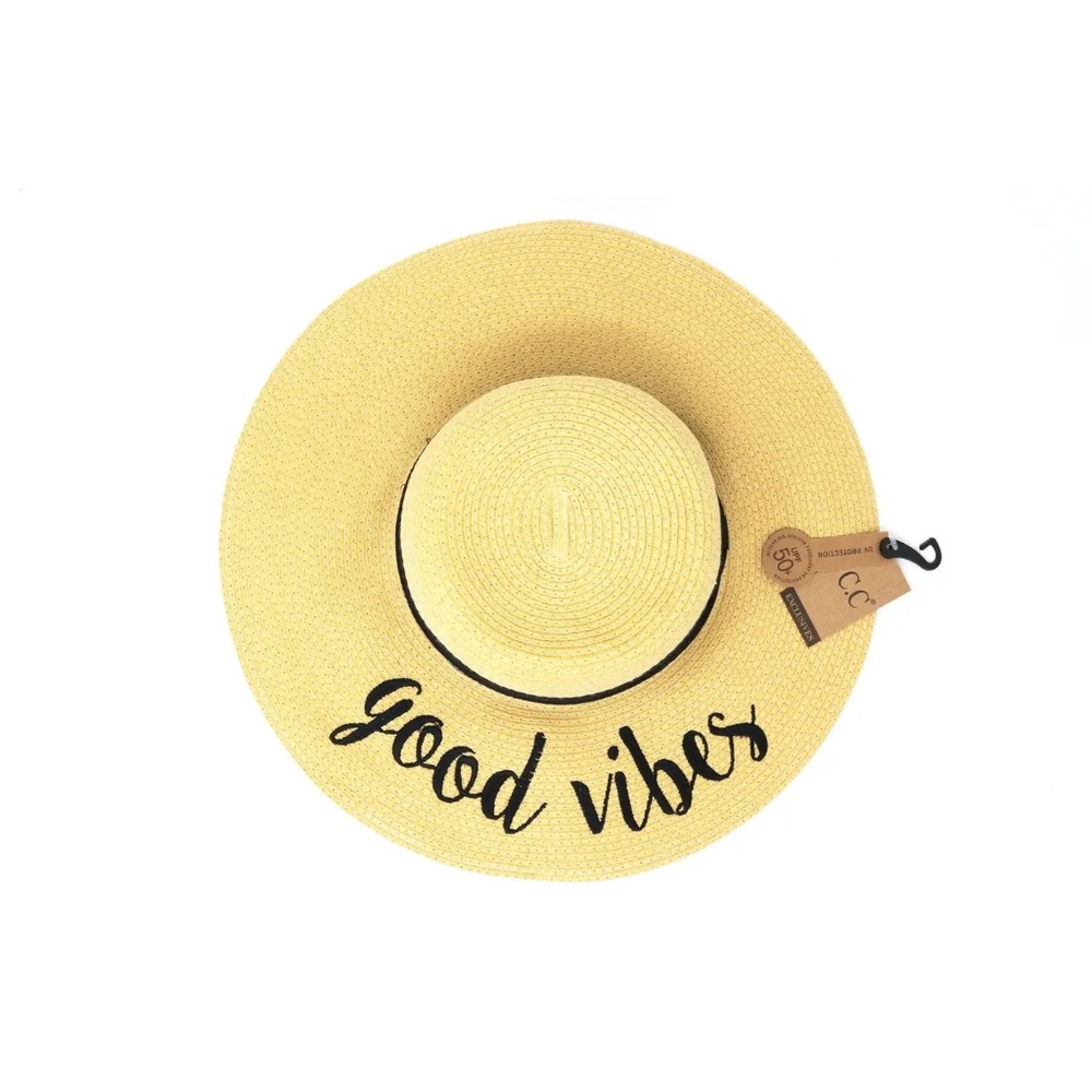 Good Vibes Sun Hat - NEW WITH TAGS